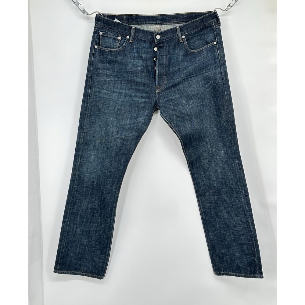 Levi's 501 Men's W38 L 31 'Dark Wash Rigid Straight ‎ Denim Jeans Button Fly